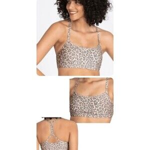 Johnny Was size Small Calme Life in Balance Endurance Leopard Print Sports Bra